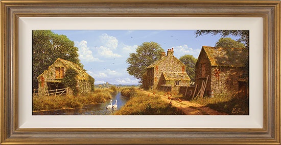 Edward Hersey, Original oil painting on panel, The Long Way Home, Yorkshire Dales, click to enlarge