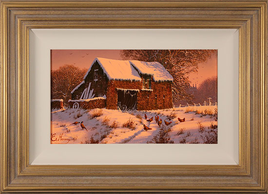 Edward Hersey, Original oil painting on canvas, Winter's Glow