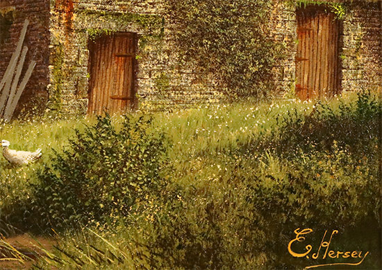 Edward Hersey, Original oil painting on panel, Summer Serenity Signature image. Click to enlarge