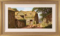 Edward Hersey, Original oil painting on panel, Tales of the Farmyard