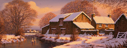 Edward Hersey, Signed limited edition print, Winter Warmth, Yorkshire Dales