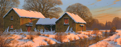 Edward Hersey, Signed limited edition print, The Warmth of Winter, Yorkshire Dales