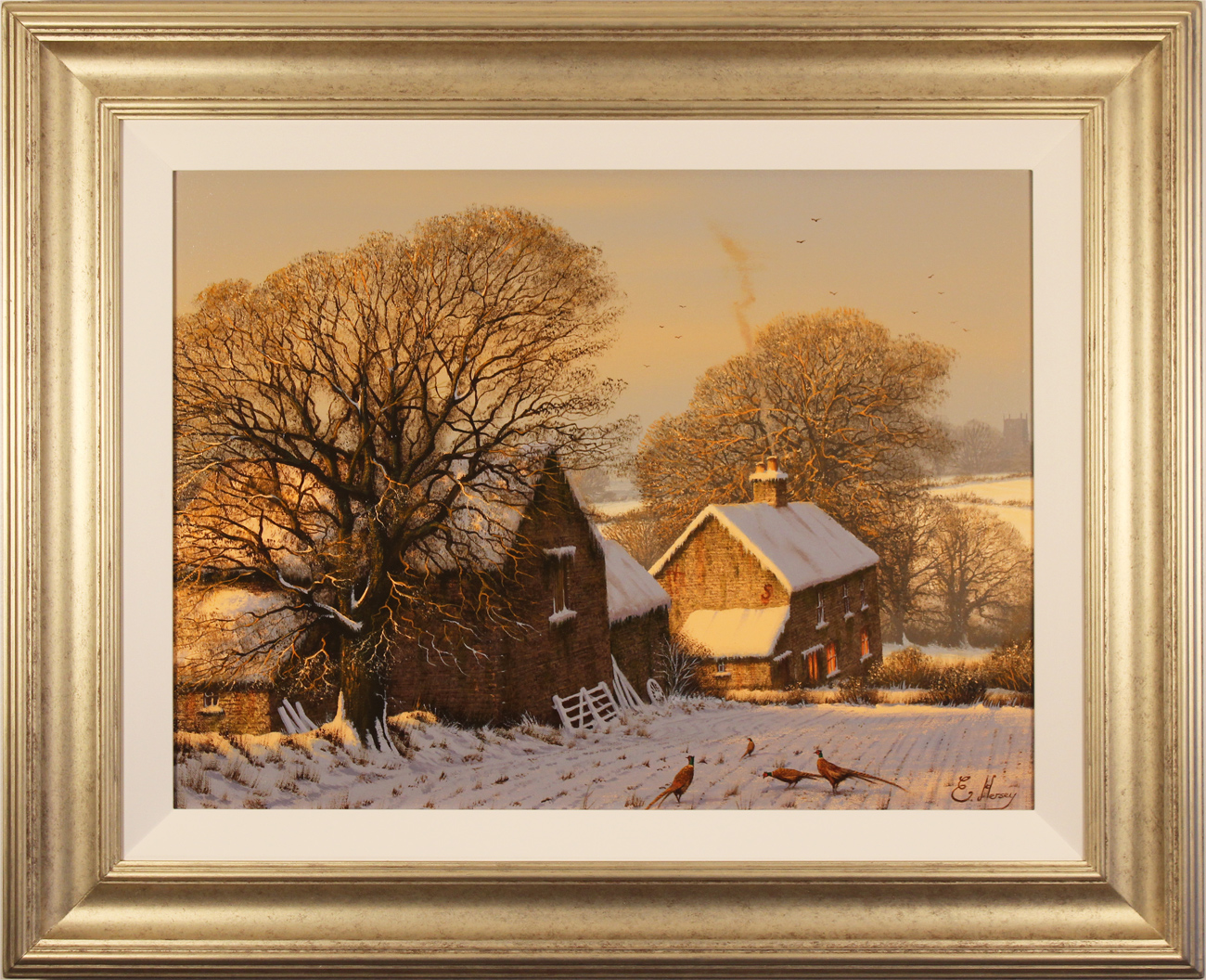 Edward Hersey, Original oil painting on canvas, Hillcrest Farm, North