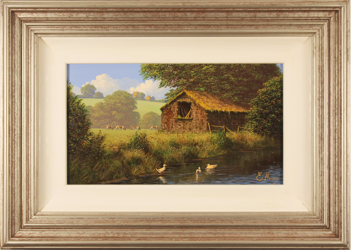 Edward Hersey, Original oil painting on panel, Landscape. Click to enlarge