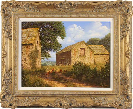 Edward Hersey, Original oil painting on canvas, Yorkshire Farm