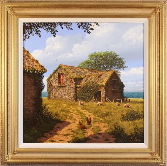 Edward Hersey, Original oil painting on canvas, Anglesey Barn