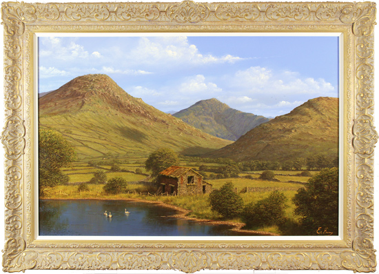 Edward Hersey, Original oil painting on canvas, Cumbrian Majesty, Loweswater, The Lake District, click to enlarge