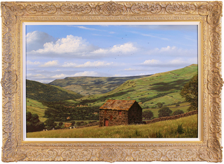 Edward Hersey, Original oil painting on canvas, Muker, North Yorkshire 