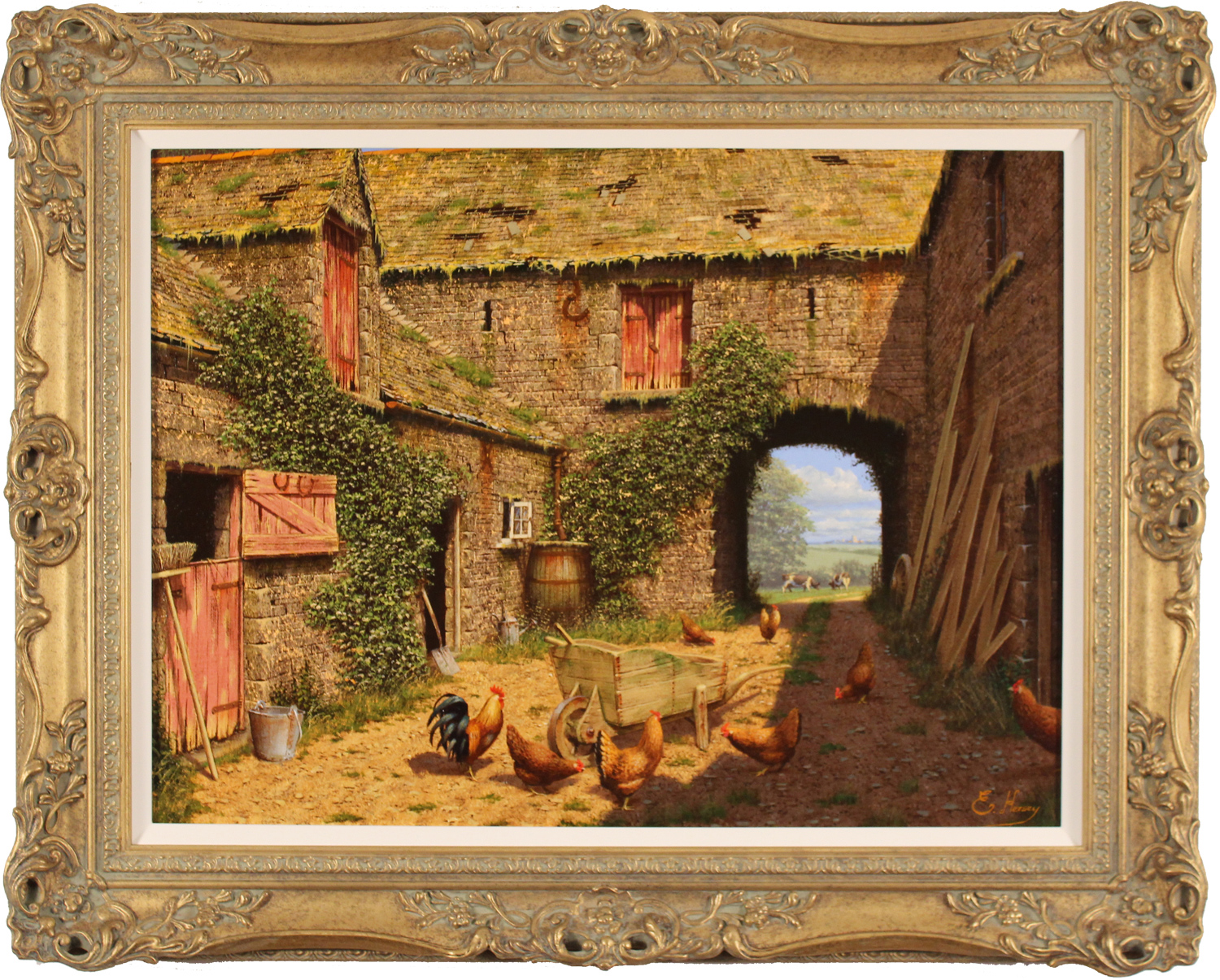 Edward Hersey, Original oil painting on canvas, A Fine Summers Day. Click to enlarge
