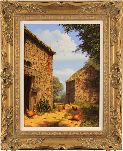 Edward Hersey, Original oil painting on canvas, Chicken Run, click to enlarge