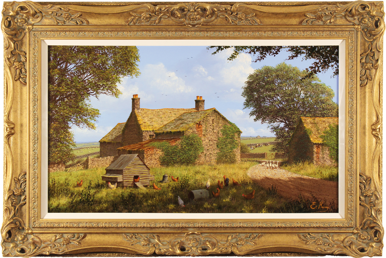 Edward Hersey, Original oil painting on canvas, Cotswolds Farm. Click to enlarge