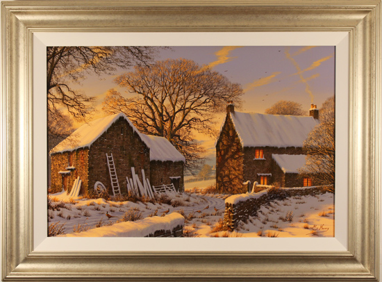 Edward Hersey, Original oil painting on canvas, Swaledale in Snow, North Yorkshire, click to enlarge