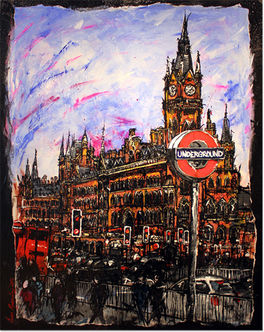 Ewen Macaulay, Original acrylic painting on canvas, St Pancras Without frame image. Click to enlarge