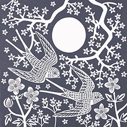 Swallows and Moon