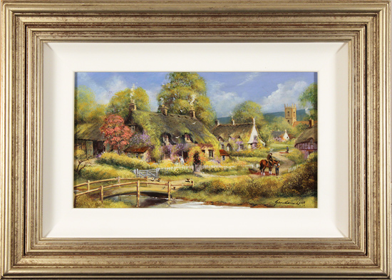 Gordon Lees, Original oil painting on panel, Spring Afternoon, The Cotswolds 