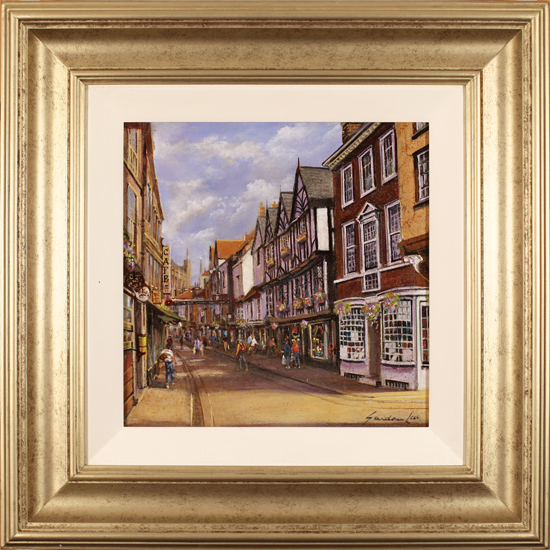 Gordon Lees, Original oil painting on panel, Stonegate, York 