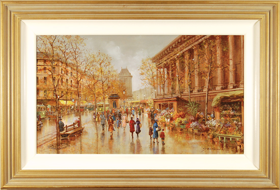 Gordon Lees, Original oil painting on canvas, Place de la Madeleine, Paris