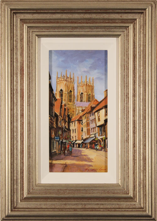 Gordon Lees, Original oil painting on panel, Low Petergate, York