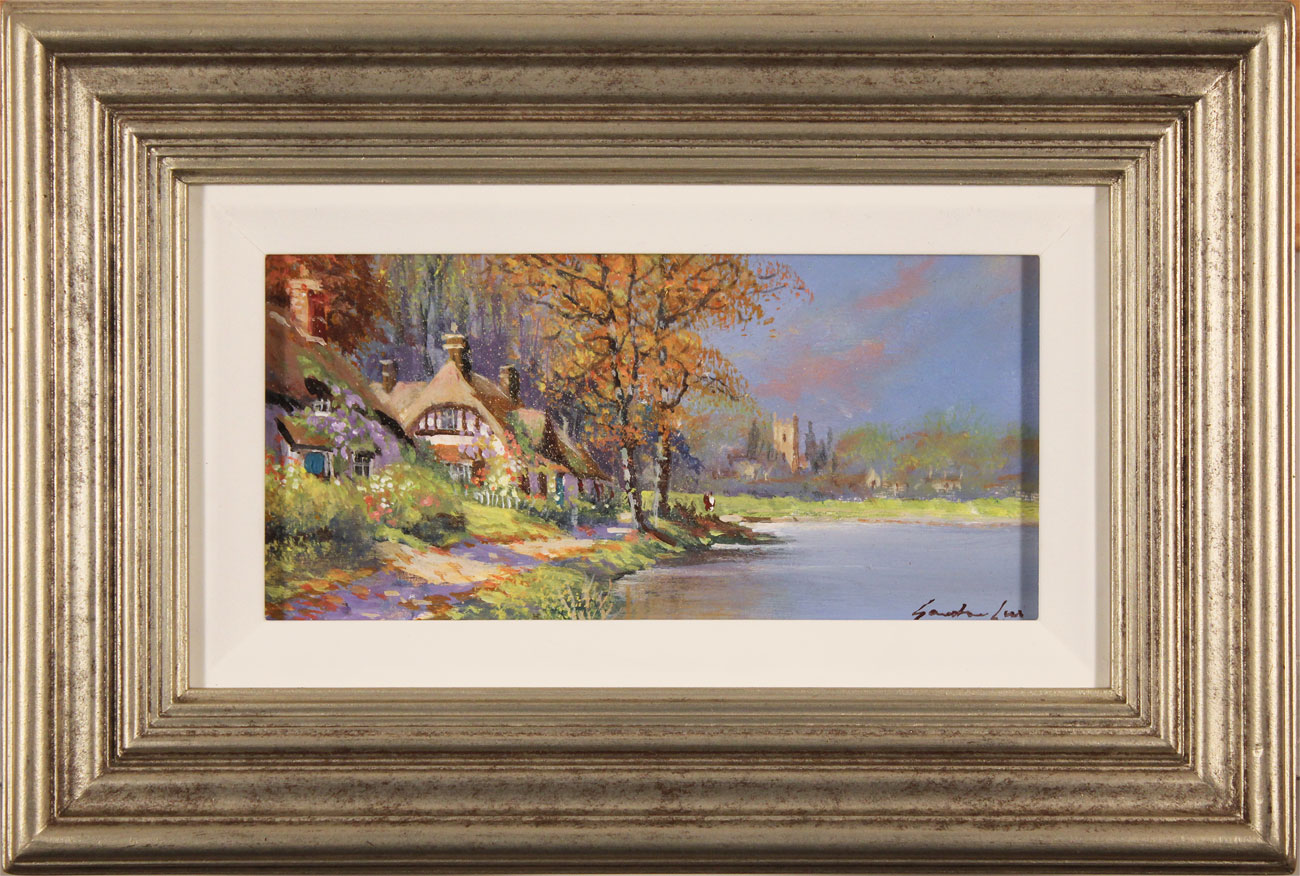 Gordon Lees, Original oil painting on panel, Waterside Cottage. Click to enlarge