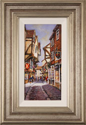 Gordon Lees, Original oil painting on panel, The Shambles, York