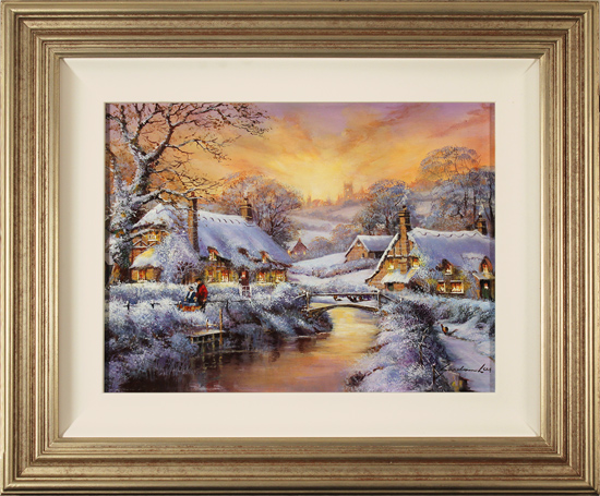 Gordon Lees, Original oil painting on panel, Freshly Fallen Snow, The Cotswolds 