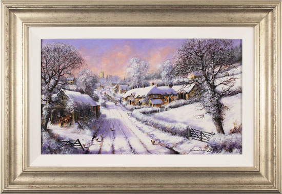 Gordon Lees, Original oil painting on canvas, Fading Light of a Winter's Eve 