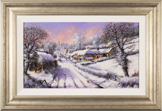 Gordon Lees, Original oil painting on canvas, Fading Light of a Winter's Eve