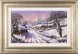 Gordon Lees, Original oil painting on canvas, Fading Light of a Winter's Eve Large image. Click to enlarge
