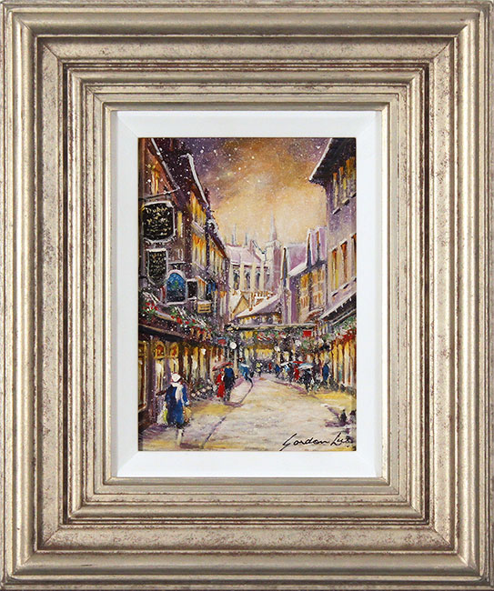 Gordon Lees, Original oil painting on panel, Stonegate, York