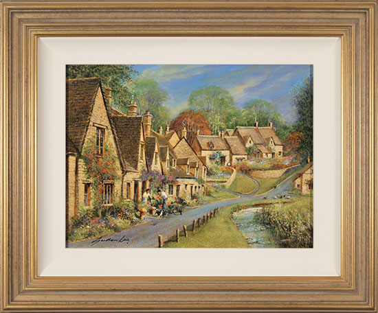 Gordon Lees, Original oil painting on panel, Summer Days, Arlington Row, click to enlarge