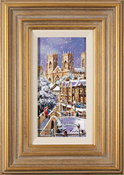 Gordon Lees, Original oil painting on panel, View from the City Walls, York