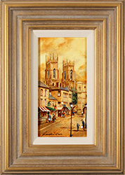 Gordon Lees, Original oil painting on panel, Bootham Bar, York