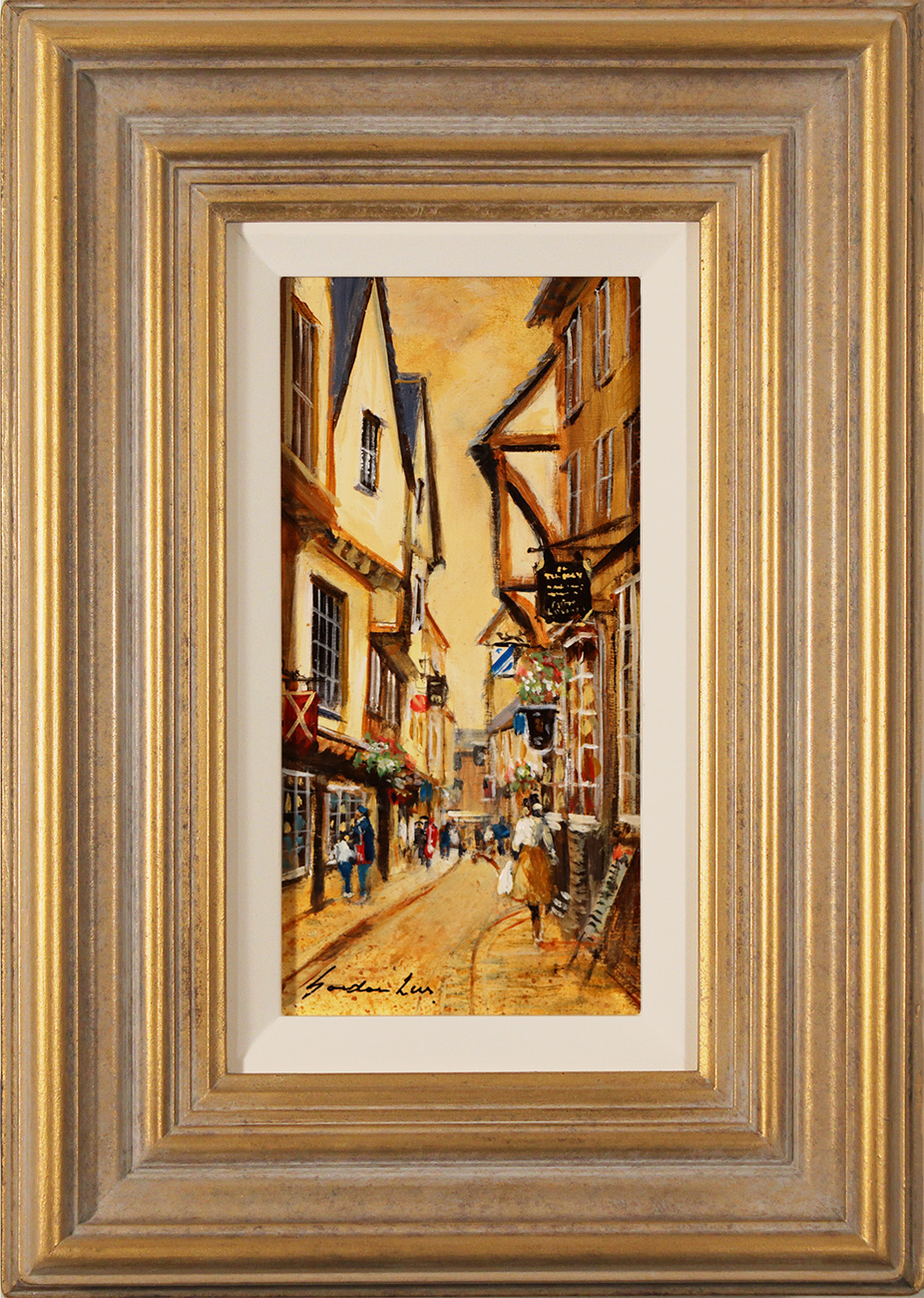 Gordon Lees, Original oil painting on panel, The Shambles, York, click to enlarge