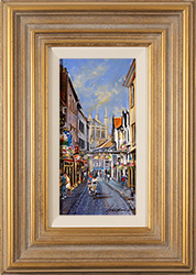 Gordon Lees, Original oil painting on panel, Stonegate, York