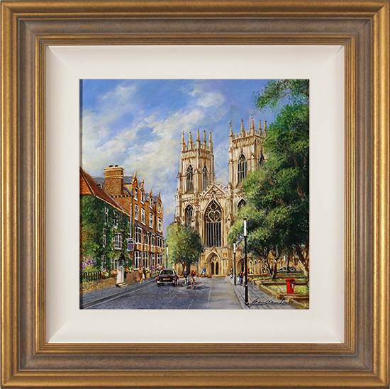 Gordon Lees, Original oil painting on panel, Summertime, York Minster