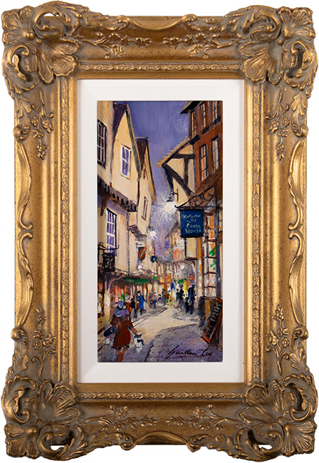 Gordon Lees, Original oil painting on panel, The Shambles, York