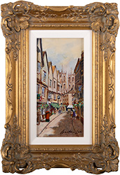 Gordon Lees, Original oil painting on panel, Spring Morning, Low Petergate, York