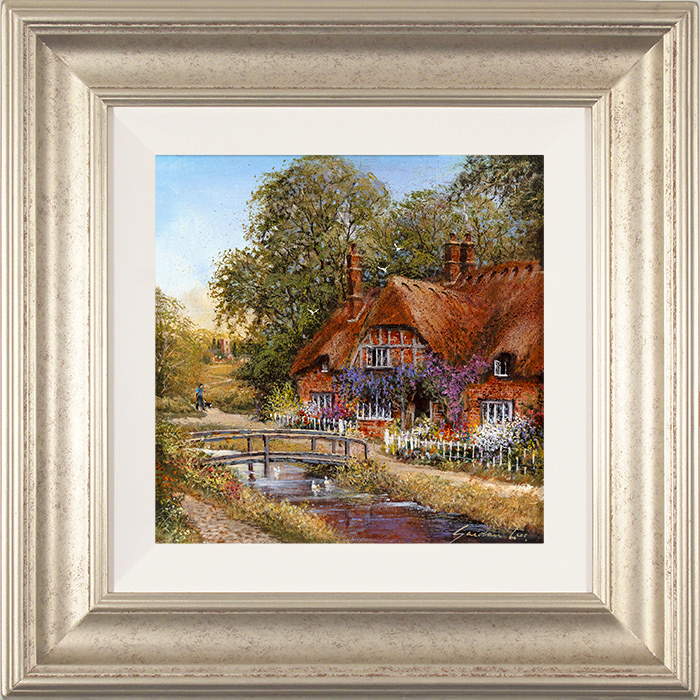 Gordon Lees, Original oil painting on panel, Wisteria Cottage, click to enlarge