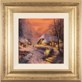Gordon Lees, Original oil painting on panel, The Village Winter Large image. Click to enlarge