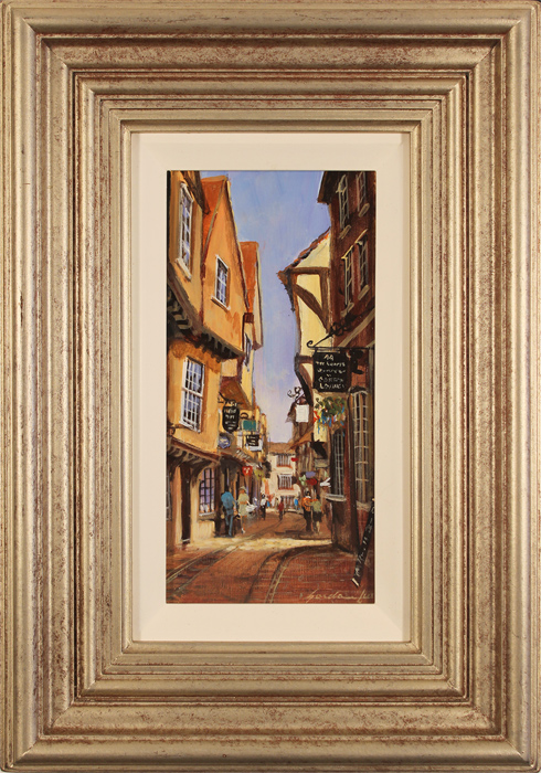 Gordon Lees, Original oil painting on panel, The Shambles, York
