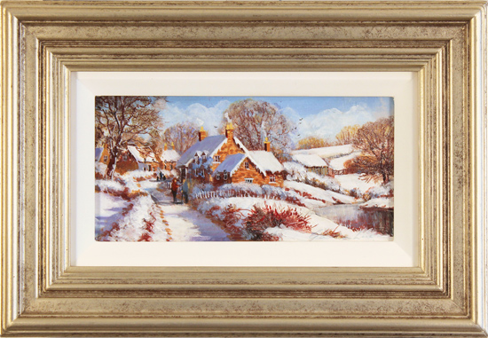 Gordon Lees, Original oil painting on panel, Winter Walk
