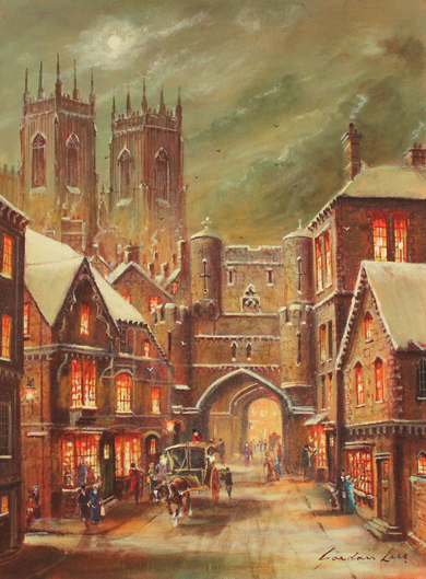 Gordon Lees, Signed limited edition print, Evening in York