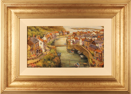 Gordon Lees, Original oil painting on canvas, Staithes, North Yorkshire, click to enlarge