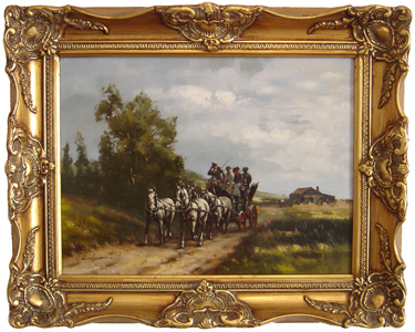 Graham Isom, Original oil painting on canvas, Horse and Cart