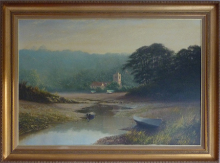 Graham Petley, Oil on canvas, 'Tide Out' St Just, Roseland