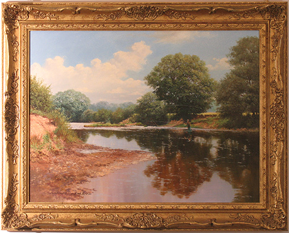 Graham Petley, Original oil painting on canvas, The Long Cast