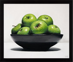 Black Bowl, Green Apples