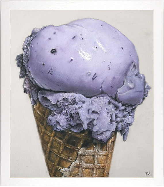 Ian Rawling, PS, Pastel, Blueberry Ice Cream III 