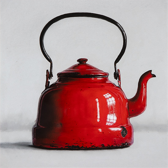 Ian Rawling, PS, Signed limited edition print, Red Kettle