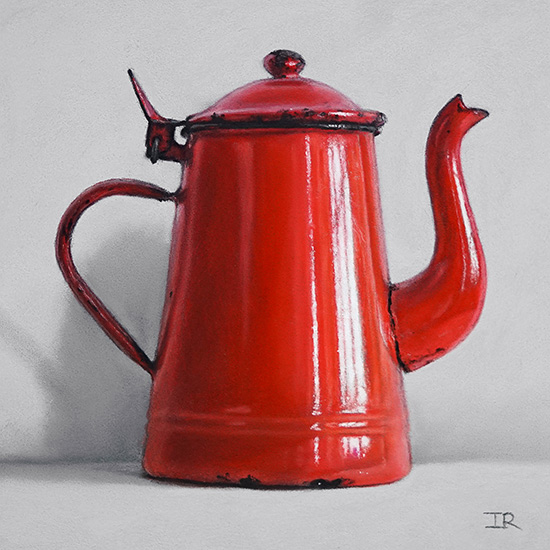 Ian Rawling, PS, Pastel, Little Red Coffee Pot